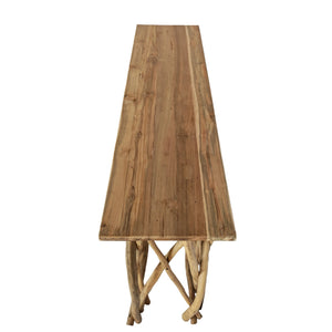 Akar consolle in radici di teak