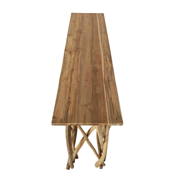 Akar consolle in radici di teak