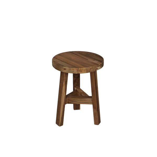 EMMA ROUND – Sgabello in TEAK Riciclato