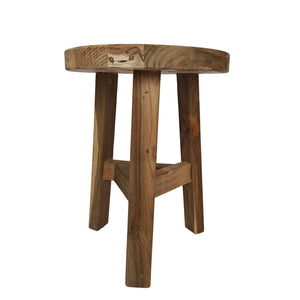 Sgabello in teak riciclato
