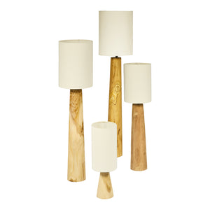 Lampada in LEGNO DI TEAK e TESSUTO "ALTEA"