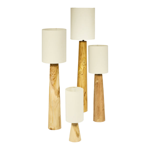 Lampada in LEGNO DI TEAK e TESSUTO "ALTEA"