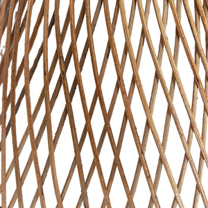 Lampadario in rattan intrecciato