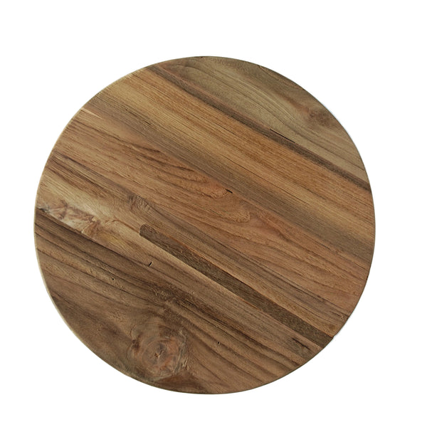 Sgabello rotondo in teak 
