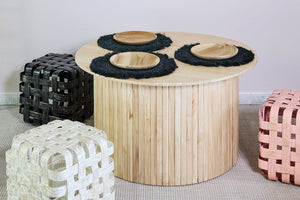 Tavolo rotondo in legno di mango – Ø100 x H55 cm "CRUZ"
