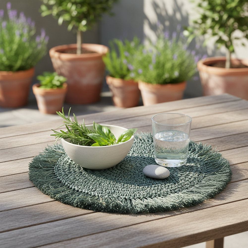 Tovaglietta in sisal nera