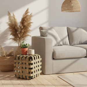 BAMBOO STOOL grigio – Boho living