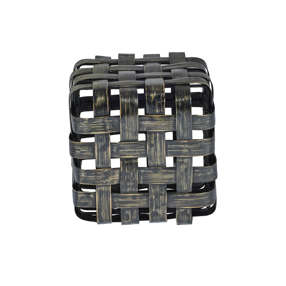 Sgabello in BAMBOO e FERRO L35xP35XH35cm "BAMBOO STOOL"