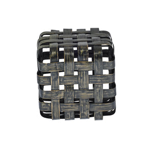Sgabello in BAMBOO e FERRO L35xP35XH35cm "BAMBOO STOOL"