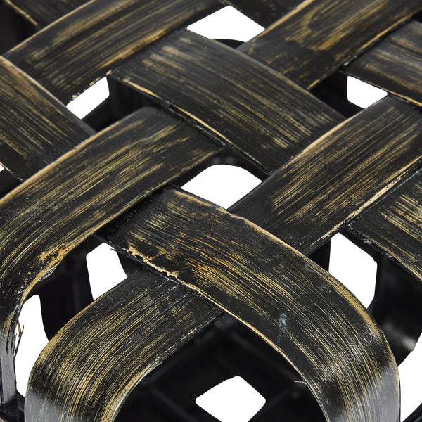 Sgabello in BAMBOO e FERRO L35xP35XH35cm "BAMBOO STOOL"