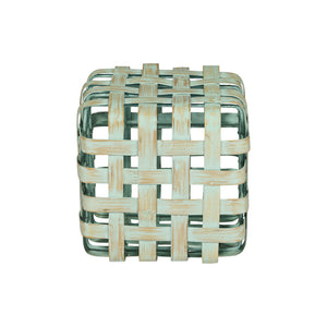 Sgabello in BAMBOO e FERRO L35xP35XH35cm "BAMBOO STOOL"