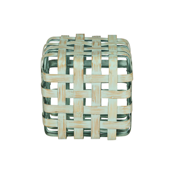 Sgabello in BAMBOO e FERRO L35xP35XH35cm "BAMBOO STOOL"
