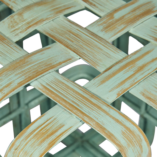 Sgabello in BAMBOO e FERRO L35xP35XH35cm "BAMBOO STOOL"