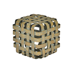 Sgabello in BAMBOO e FERRO L35xP35XH35cm "BAMBOO STOOL"