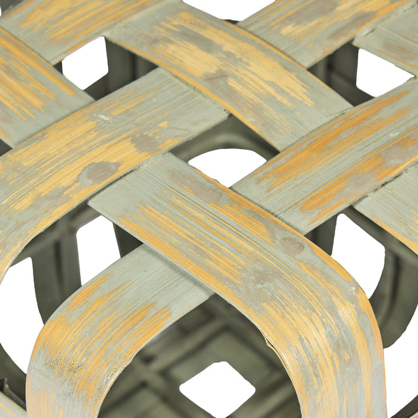 Sgabello in BAMBOO e FERRO L35xP35XH35cm "BAMBOO STOOL"