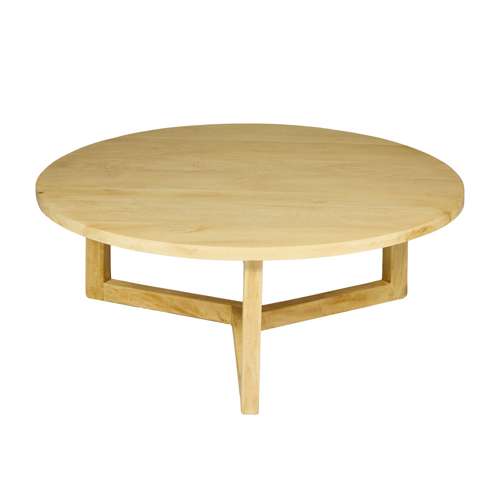 Tavolino da caffè in legno massello di mango  – Ø110 x H40 cm  "BIANCA"