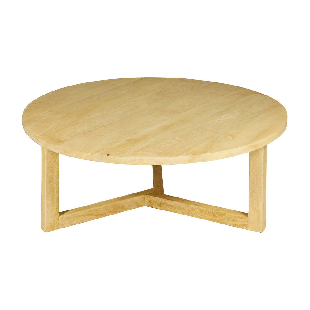 Tavolino da caffè in legno massello di mango  – Ø110 x H40 cm  "BIANCA"
