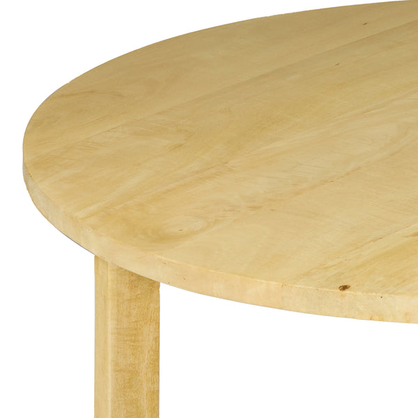 Tavolino da caffè in legno massello di mango  – Ø110 x H40 cm  "BIANCA"