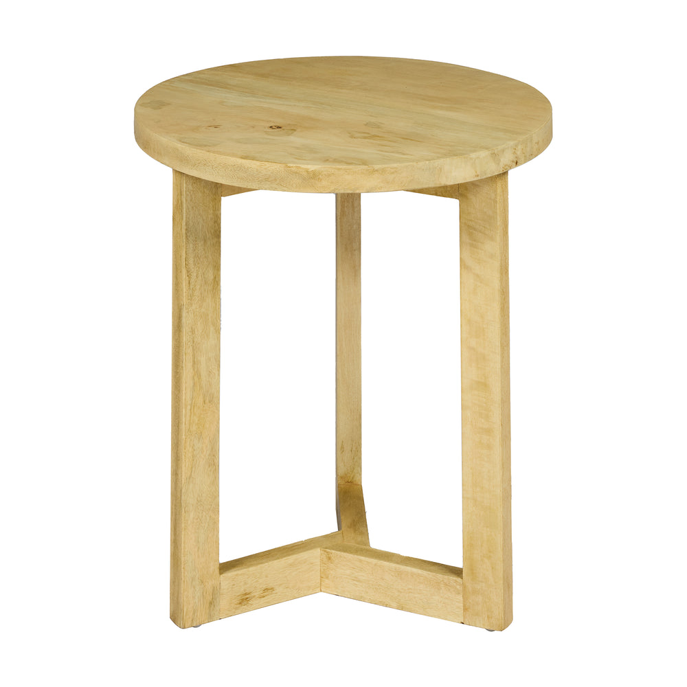 Tavolino da salotto in legno di Mango  – Ø50x L55cm  "BIANCA"