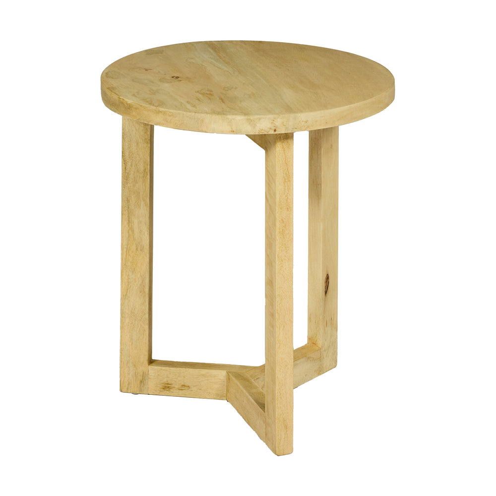 Tavolino da salotto in legno di Mango  – Ø50x L55cm  "BIANCA"