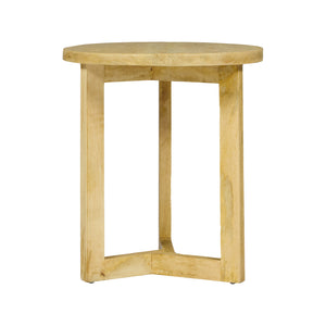 Tavolino da salotto in legno di Mango  – Ø50x L55cm  "BIANCA"