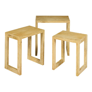 Tavolino da salotto in legno di mango  – P50x A40x L50cm  "BOWER"