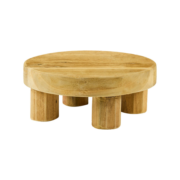 Tagliere in TEAK RICICLATO Ø20xH9 cm "ALZATEA"