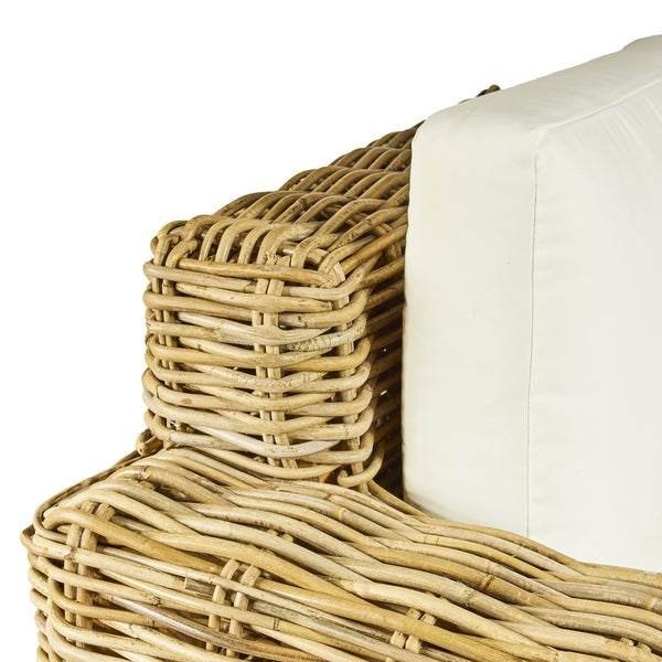 Divano in  RATTAN 3 posti L215xP90XH80 cm "DALLAS'"
