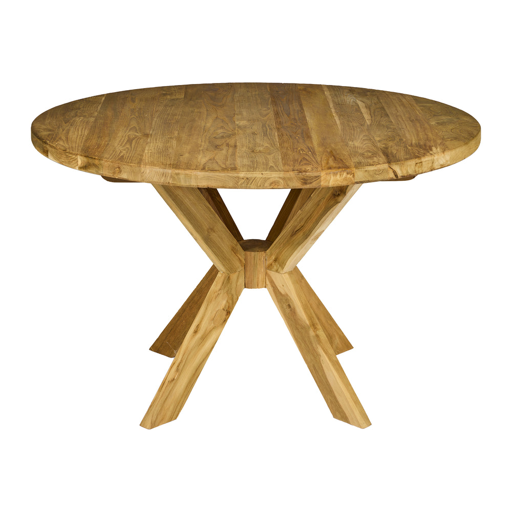 Tavolo rotondo da pranzo in legno di teak – Ø120 cm "DALTON"