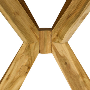 Tavolo rotondo da pranzo in legno di teak – Ø120 cm "DALTON"