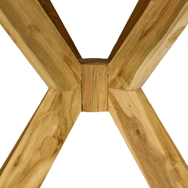 Tavolo rotondo da pranzo in legno di teak – Ø120 cm "DALTON"