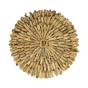 Decorazione da parete in LEGNO di MARE  Ø70xP5 cm "FLOWER"