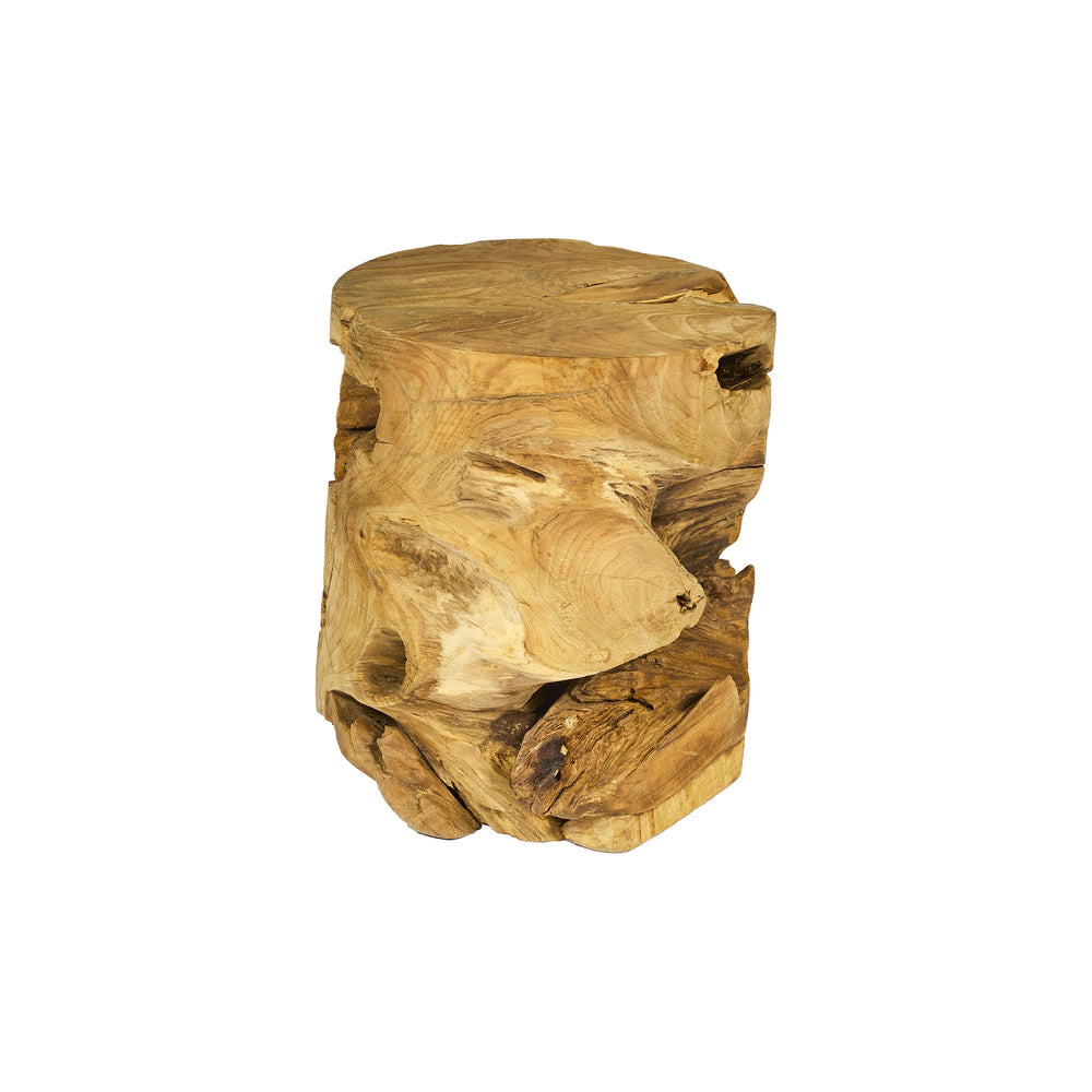 Sgabello in RADICE DI TEAK Ø35XH40cm "GILBERT"