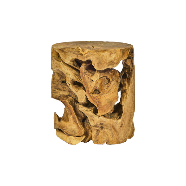Sgabello in RADICE DI TEAK Ø35XH40cm "GILBERT"