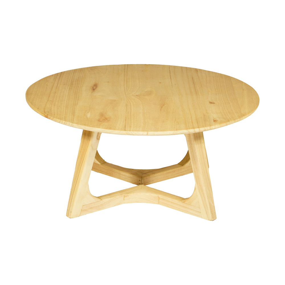 Tavolino da caffè in legno di mango naturale  – Ø90 x H40 cm  "INDY"