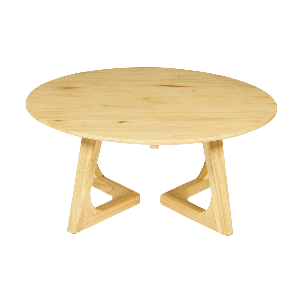 Tavolino da caffè in legno di mango naturale  – Ø90 x H40 cm  "INDY"