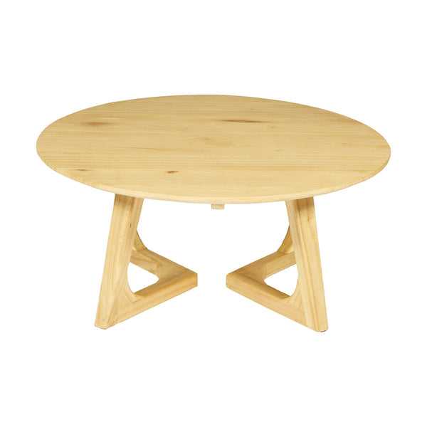 Tavolino da caffè in legno di mango naturale  – Ø90 x H40 cm  "INDY"