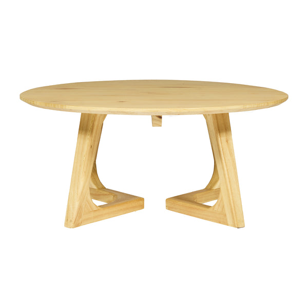 Tavolino da caffè in legno di mango naturale  – Ø90 x H40 cm  "INDY"