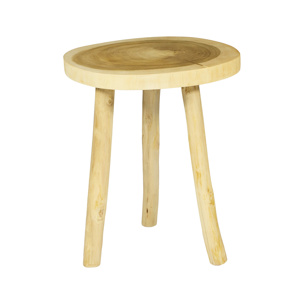 Tavolino da salotto in legno di SUAR  – Ø50x H65cm  "JAGGER"