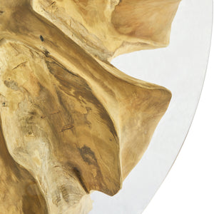 Tavolino da caffè in radice di teak  – Ø110 x H40 cm  "NINA"