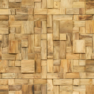 Parete in legno di TEAK –  L100xP3XH150 cm "MOZAIK"