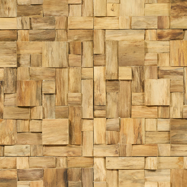 Parete in legno di TEAK –  L100xP3XH150 cm "MOZAIK"