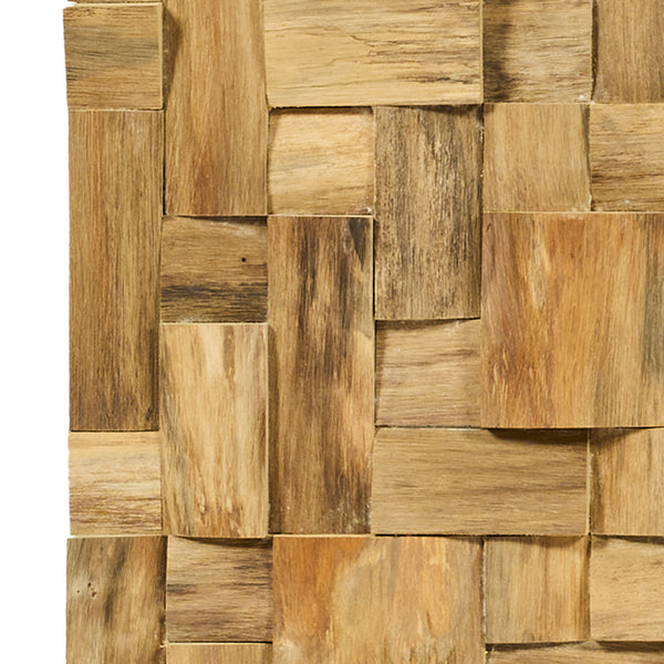 Parete in legno di TEAK –  L100xP3XH150 cm "MOZAIK"