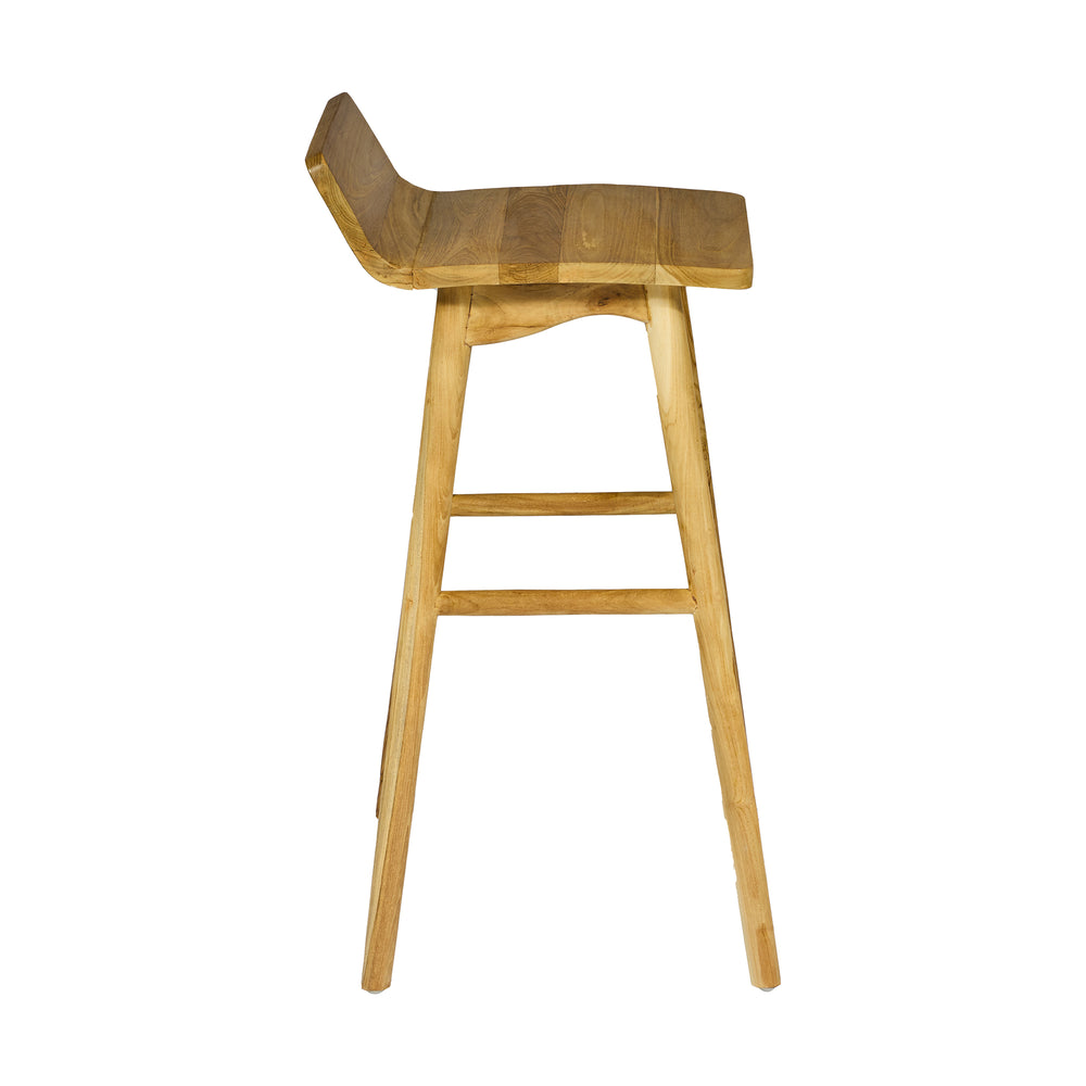 Sgabello in TEAK L38xP43XH75/85cm "MARTINI"
