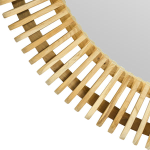 Specchio in TEAK  – Ø120xP7cm  "PORTMAN"