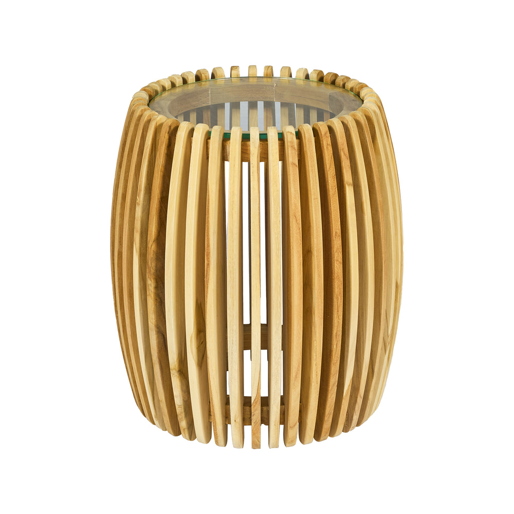 Tavolino da salotto in legno di Teak  – Ø45x L55cm  "PORTMAN"