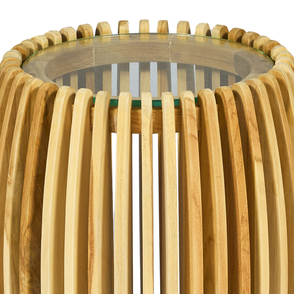 Tavolino da salotto in legno di Teak  – Ø45x L55cm  "PORTMAN"