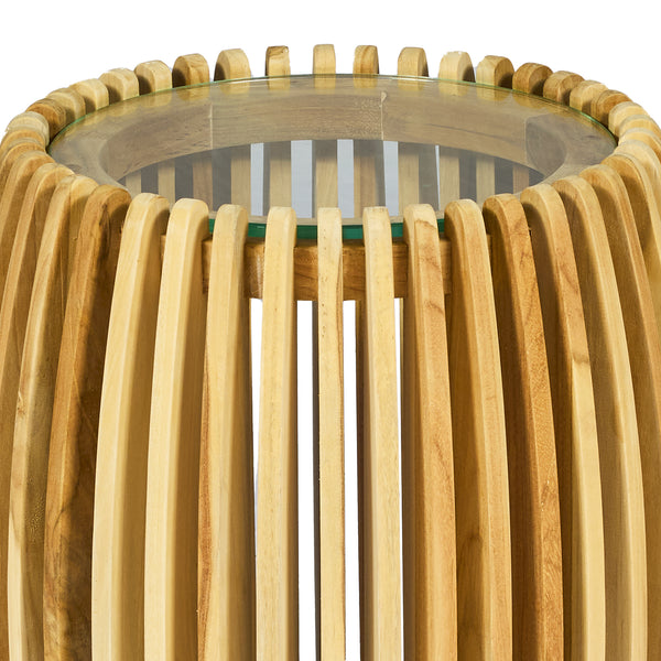 Tavolino da salotto in legno di Teak  – Ø45x L55cm  "PORTMAN"