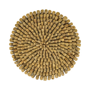 Decorazione da parete in LEGNO di MARE  Ø70xP5 cm "SUN"