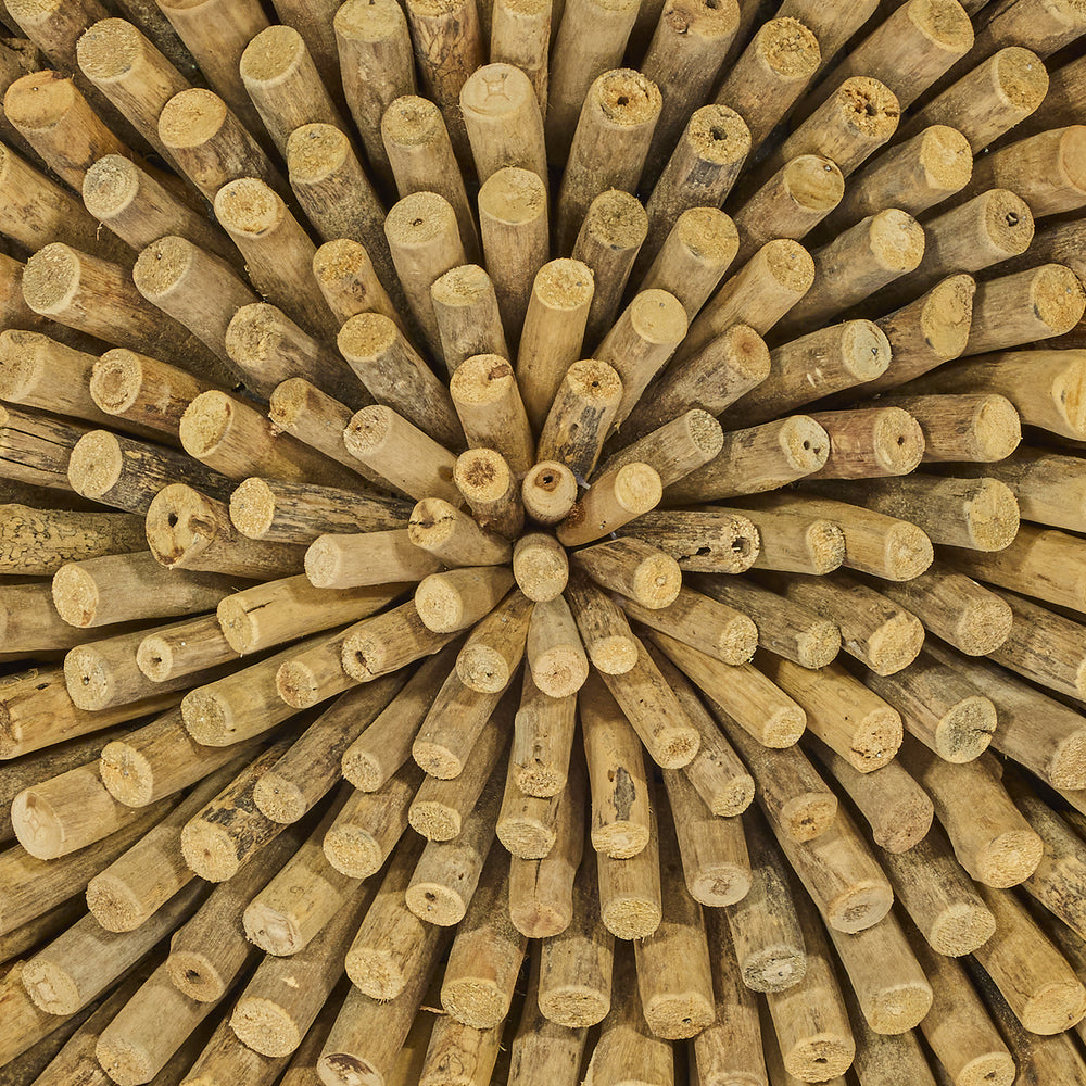 Decorazione da parete in LEGNO di MARE  Ø70xP5 cm "SUN"